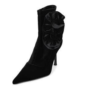 NWOT Jeffrey Campbell Florette Black Crushed Velvet Boots – Sz 8.5